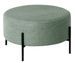 Pouf rond moderne en tissu avec pieds en métal noir Kamila - Photo n°4