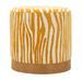 Pouf rond motif zèbre moutarde design doré Savana - Photo n°1