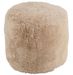 Pouf rond peau de mouton crème Mélodie D 57 cm - Photo n°1