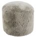 Pouf rond peau de mouton gris clair Rick D 57 cm - Photo n°1