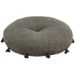 Pouf rond tissu gris et noir Liray - Photo n°1