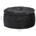 Pouf Rond Velours 40 x 20 cm Anthracite - Photo n°4
