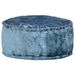 Pouf Rond Velours 40 x 20 cm Bleu - Photo n°1