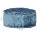 Pouf Rond Velours 40 x 20 cm Bleu - Photo n°4