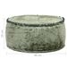 Pouf Rond Velours 40 x 20 cm Vert - Photo n°4