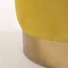 Pouf rond velours jaune et pied métal doré mat Kila 39cm - Photo n°5