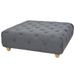 Pouf Tissu 80 x 80 x 30 cm Gris foncé - Photo n°1