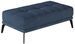 Pouf tissu bleu turquin Torpille 140 cm - Photo n°1