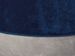 Pouf velours bleu avec lanière en simili cuir Ocea - Photo n°3