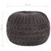 Pouf Velours de coton Design de sarrau 40 x 30 cm Anthracite - Photo n°4