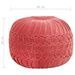 Pouf Velours de coton Design de sarrau 40 x 30 cm Rose - Photo n°4
