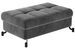 Pouf velours matelassé gris foncé avec coffre de rangement Lory 100 cm - Photo n°1