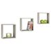 Practo Home Supports muraux 3 pcs bois gris - Photo n°1