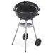 ProGarden Barbecue sous forme de bouilloire sur roues 46 cm Noir - Photo n°2