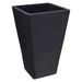 ProGarden Pot à fleurs nervuré carré 55 cm Anthracite - Photo n°1