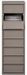 Rangement de bureau 8 tiroirs à clapets métal gris nacré Kazy H 135 cm - Photo n°4