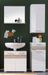 Rangement salle de bain 1 porte 1 tiroir blanc et chêne clair Ivano - Photo n°2