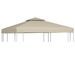 Recouvrement de remplacement d'auvent 310 g/m² 3 x 3 m Beige - Photo n°1