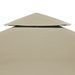 Recouvrement de remplacement d'auvent 310 g/m² 3 x 3 m Beige - Photo n°5