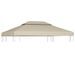 Recouvrement de remplacement d'auvent 310 g/m² 3 x 4 m Beige - Photo n°1