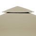 Recouvrement de remplacement d'auvent 310 g/m² 3 x 4 m Beige - Photo n°5