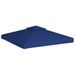 Recouvrement de remplacement d'auvent 310 g/m² 3x3 m Bleu foncé - Photo n°4