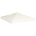 Recouvrement de remplacement d'auvent 310 g/m² 3x3m Blanc crème - Photo n°3