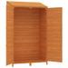 Remise de jardin Marron 102x52x174,5 cm Bois de sapin solide - Photo n°7