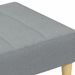 Repose-pied gris clair 77x55x31 cm tissu - Photo n°6