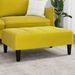 Repose-pied jaune 77x55x31 cm velours - Photo n°3