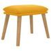 Repose-pied Jaune moutarde 45x29,5x35 cm Velours - Photo n°2