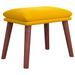 Repose-pied Jaune moutarde 45x29,5x35 cm Velours - Photo n°2