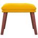 Repose-pied Jaune moutarde 45x29,5x35 cm Velours - Photo n°3