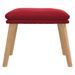 Repose-pied Rouge bordeaux 45x29,5x35 cm Velours - Photo n°3