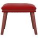 Repose-pied Rouge bordeaux 45x29,5x35 cm Velours - Photo n°3