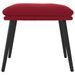 Repose-pied Rouge bordeaux 45x29,5x35 cm Velours - Photo n°3