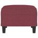 Repose-pied Rouge bordeaux 70x55x41 cm Tissu - Photo n°4