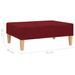 Repose-pied Rouge bordeaux 78x56x32 cm Tissu 4 - Photo n°5