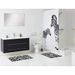 RIDDER Tapis de bain Zebra 38x72 cm Blanc et noir - Photo n°2