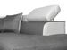 Canapé d'angle droit convertible tissu gris et simili blanc Mio 275 cm - Photo n°5