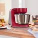 Robot de cuisine - BOSCH Kitchen machine MUM5 - Rouge foncé/silver - 1000W-7 vitesses+pulse - Bol mélangeur inox 3,9L - Photo n°2