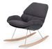 Rocking chair design gris de style nordique Kazon - Photo n°1
