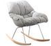 Rocking chair design tissu gris et bois clair Relaxo - Photo n°1