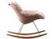 Rocking chair design tissu rose et bois clair Relaxo - Photo n°3