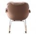 Rocking chair design tissu rose et bois clair Relaxo - Photo n°4