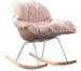 Rocking chair design tissu rose et bois clair Relaxo - Photo n°1