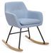 Rocking chair en tissu bleu Cora - Photo n°1
