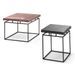 Rousseau Ensemble de table basse 2 pcs Aron Métal Gris et rouille - Photo n°1