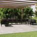Salon de jardin 10 pcs avec coussins Aluminium Anthracite - Photo n°1