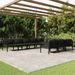 Salon de jardin 10 pcs avec coussins Aluminium Anthracite - Photo n°1